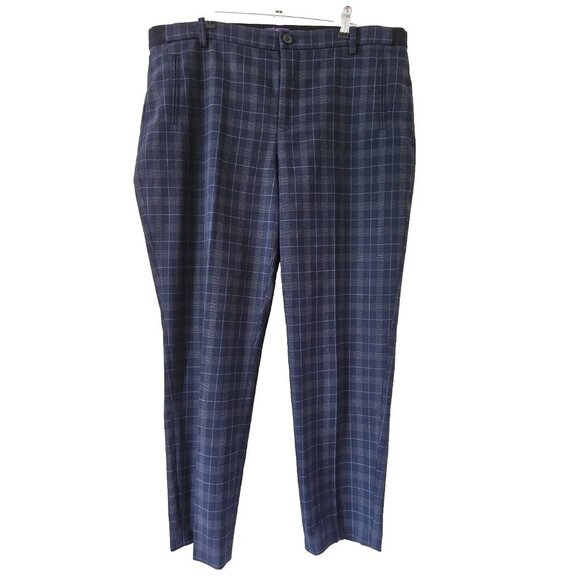 NYDJ Ankle Sz 14 Black Green Plaid Pants Lift Tuck Pull On Capsule Office Casual - Picture 1 of 14
